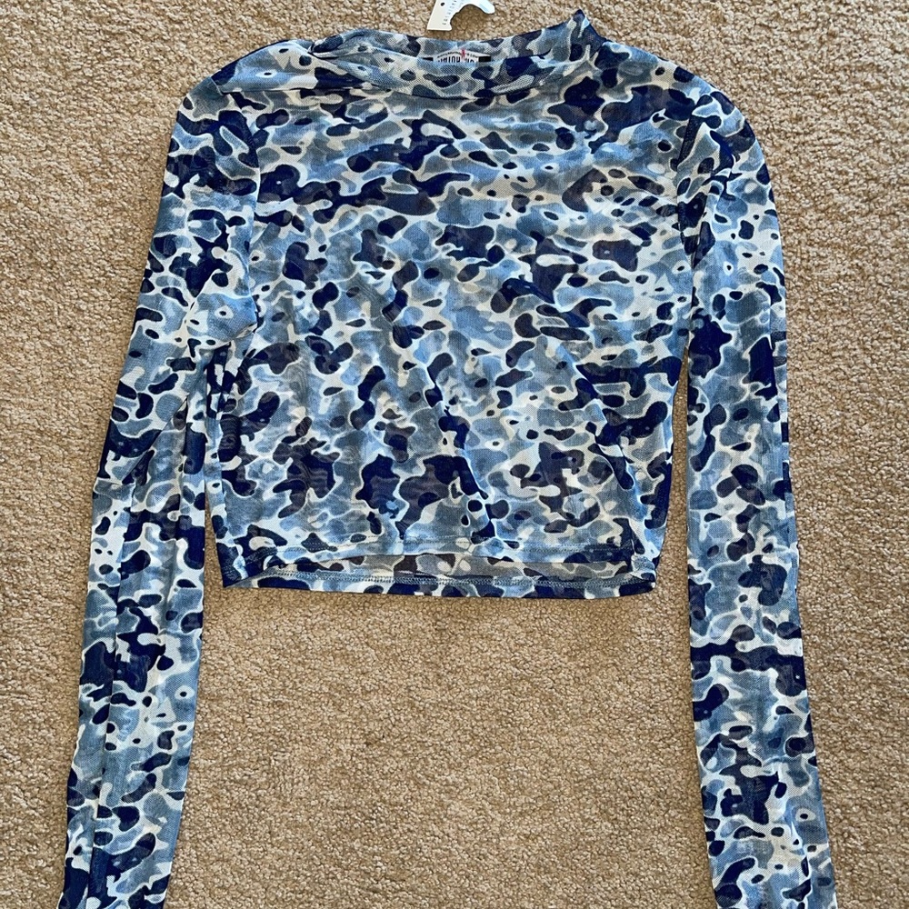 Womens mesh crop top